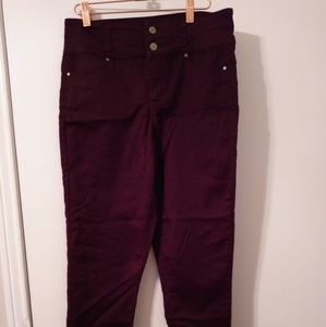 Maroon skinny jeans
